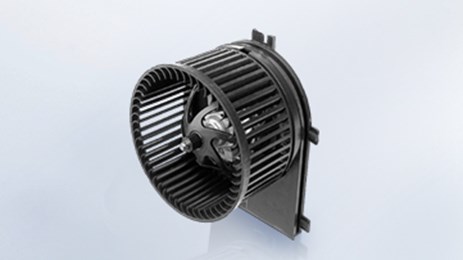 Blower modules are equipped with a vehicle-specific motor unit and a fixed blade assembly.